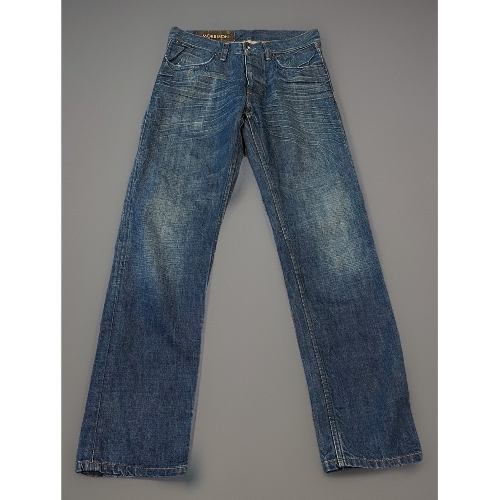 1969 Morrison Men's Button-Fly Slim Straight Tarnished Cotton Jeans Sz 30 W.